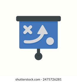 plan icon, isolated flat color icon set