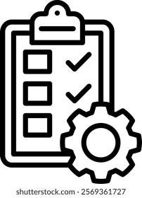 Plan Icon Line Vector Illustration