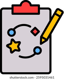 Plan Icon Lineal Color Vector Illustration