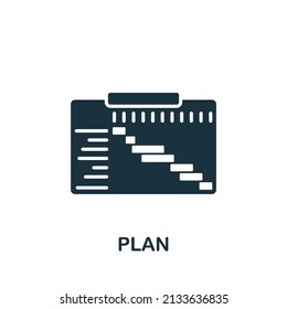 Icono de plan. Icono monocromo simple para plantillas, diseño web e infografías