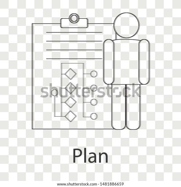 Plan Icon On Transparency Background Vector Stock Vector (Royalty Free ...