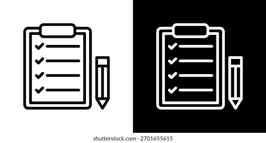 Symbolgruppe "Plan". Clean Line Design mit hellen und dunklen Versionen für vielseitige Nutzung.