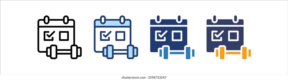 Plan Icon Set Multiple Style Collection