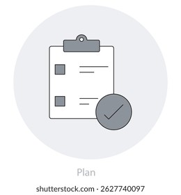 Plan icon, Strategic Planning Framework, Your Roadmap to Success, vector