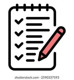 Plan Icon Strategy and Organization in Flat Line Color Style.