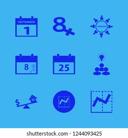 plan icon. plan vector icons set graph, calendar, dollar house scales and workshop