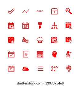 plan icons set with funnel, strategy and list vector set