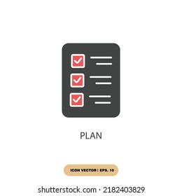 plan icons  symbol vector elements for infographic web