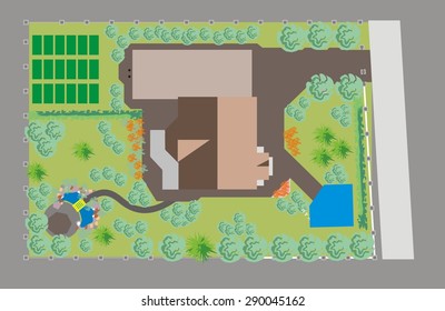 Plan for improvement of the land tracks landscaping design