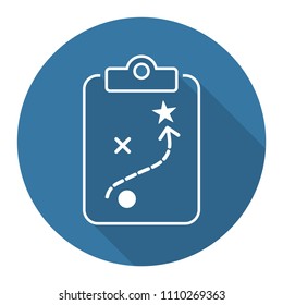 The plan, the instruction of movement. Vector icon. Flat design.
