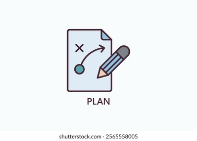 Plan Isolated Vector, Icon Or Logo Sign Symbol Illustration