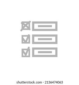 plan items icon, concept of not all completed tasks, vector illustration