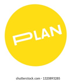Plan label on white background