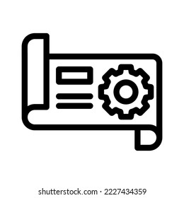 plan line icon illustration vector graphic