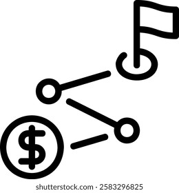 plan line icon illustration vector