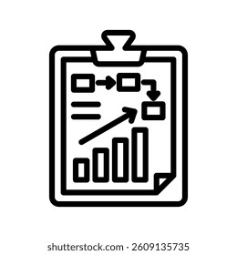 Plan Line Vector Illustration On White Background.