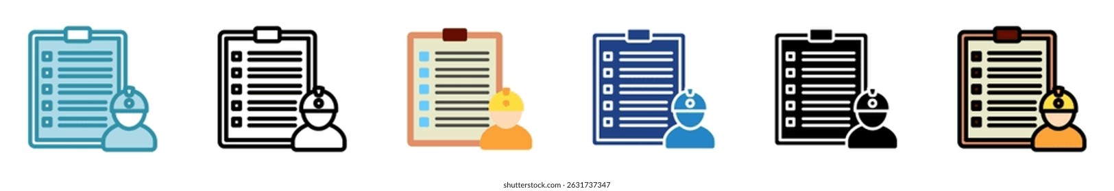 Plan Maker multi estilo, mini ilustração ícone conjunto. contorno, plano, glifo, cor da linha. vetor para IU, UX, aplicativo, web, digital ou impressão, relacionado à indústria, construção, engenharia civil.
