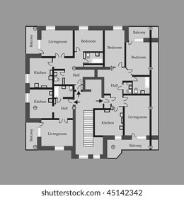 Plan of a modern house