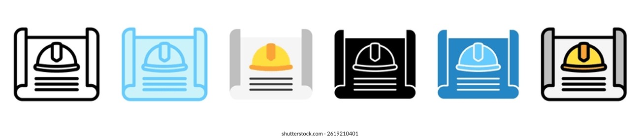 Plan multi style, mini illustration icon. use for modern concept, print, UI, UX kit, web and app development. Vector EPS 10, related to labor day, industry, worker.