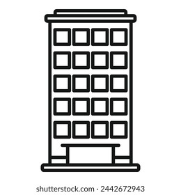 Plan multistory building icon outline vector. Style office. Area plan clinic