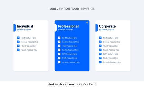 Plan Offer Price Package Subscription Comparison Table Chart Infographic Design Template