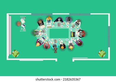 plan office work working.illustration business  modern design idea  concept. network,success,think,analyze,communicate, futuristic idea innovation technology.