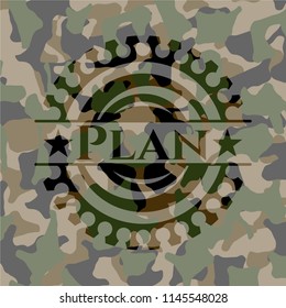 Plan on camouflage pattern