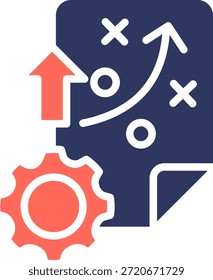 Planoptimierung Symbol Glyphe Farbe Vektorgrafik