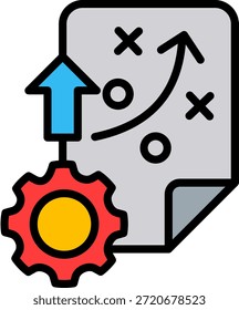 Plan Optimization Icon Lineal Color Vector Illustration