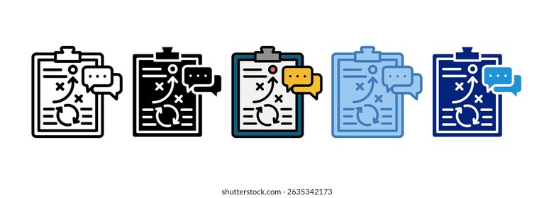 Elemento de icono de contorno de Plan para diseño