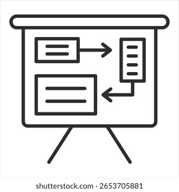 Ilustración vectorial de iconos de contorno de Plan