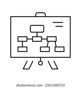 plan presentation line icon vector. plan presentation sign. isolated contour symbol black illustration