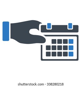 Plan Properties vector icon. Style is bicolor flat symbol, smooth blue colors, rounded angles, white background.