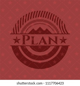 Plan realistic red emblem