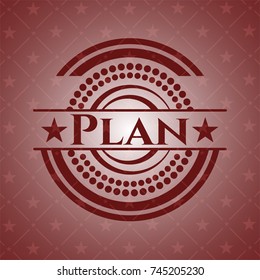Plan realistic red emblem