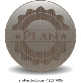 Plan retro wood emblem