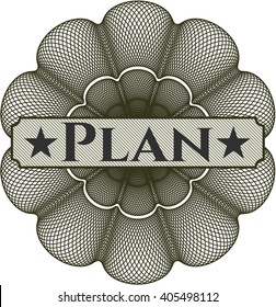 Plan rosette (money style emplem)