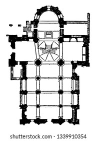 Plan de San Michele Pavia 1000  1200 ejemplo de la arquitectura románica lombarda italiana La escala está en los pies ejerciendo la mente de los constructores de la iglesia hacia la cosecha 