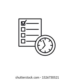 Plan, schedule icon. Element of Health life icon. Thin line icon