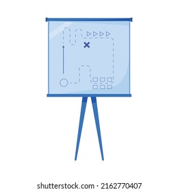 Plan semi flat color vector object. Full sized item on white. Organization and strategy. Project graphic representation simple cartoon style illustration for web graphic design and animation
