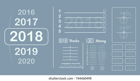 Plan the sheet. Goals and plans for the year. Accounting for expenses and revenues. To-do list.
