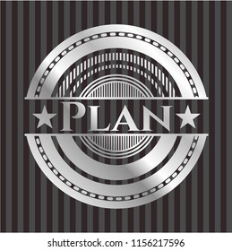 Plan silvery badge or emblem