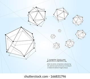 A plan or a sketch. Geometric composition with a place for your text. Vector.