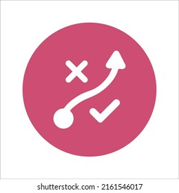 Plan solution, strategy, tactic icon. Rounded vector.