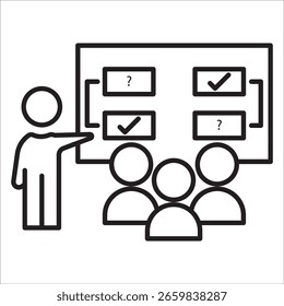 Vector de contorno de icono de stock de Plan