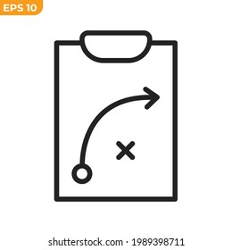 plantilla de símbolo del icono de estrategia del plan para el logotipo de colección de diseño gráfico y web ilustración vectorial