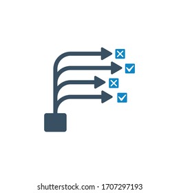 Plan, strategy icon (vector illustration)
