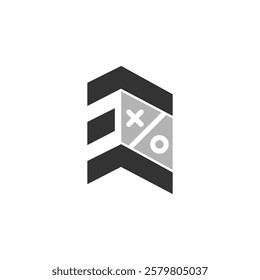 plan tactic icon, success strategy for goal target, steps planning, thin line symbol on white background - editable stroke vector illustration