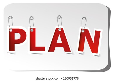 Plan Text Design Made Tag Stock Vector (Royalty Free) 120951778 ...