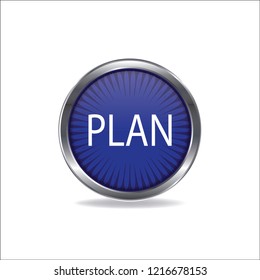 Plan vector button, web design element